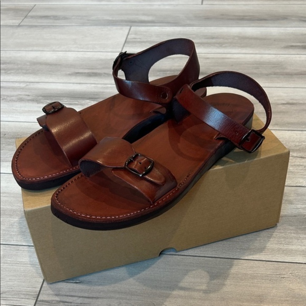 Jerusalem Sandals The Original Brown handmade leather men's size 13 NEW